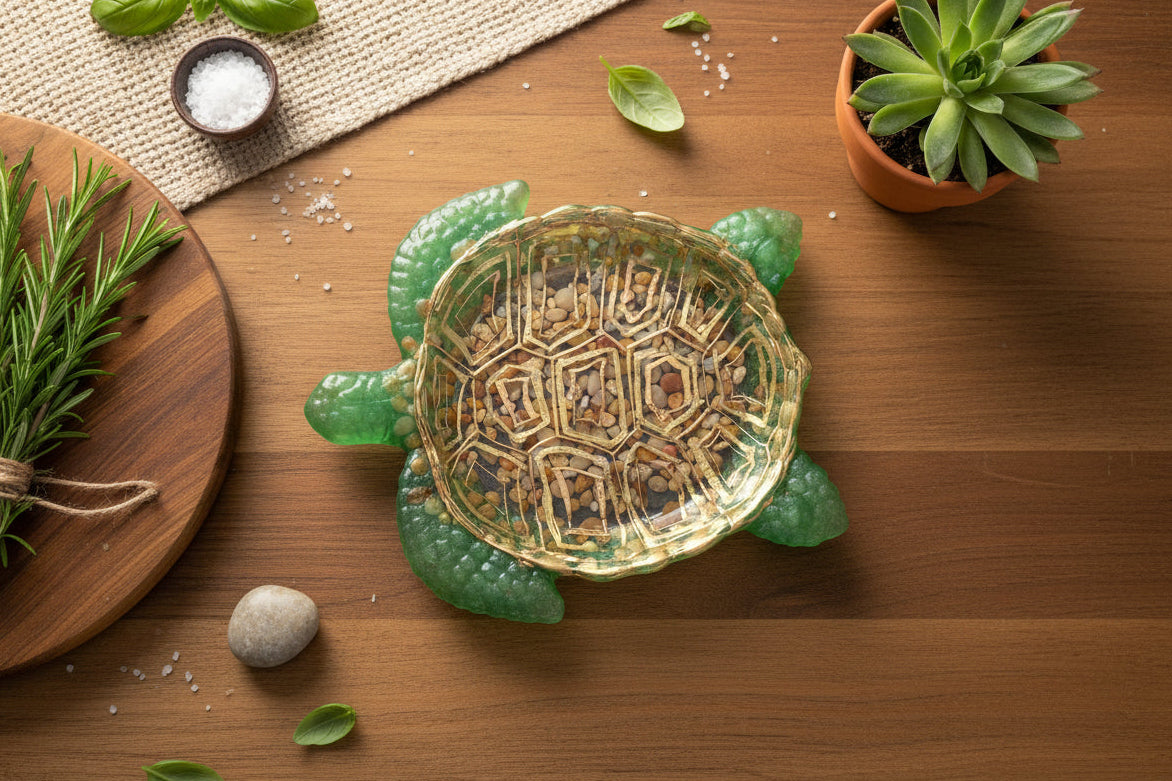 Shimmering Sea Turtle Catch-All Dish – Handmade Coastal Decor