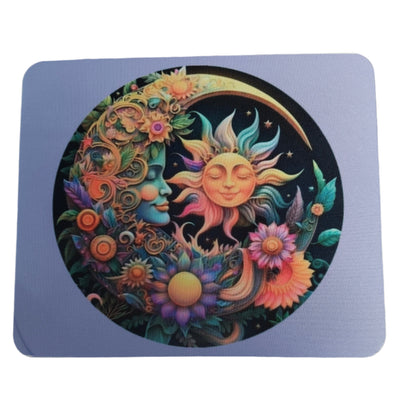 Upgrade your desktop setup with our durable Ruber mouse pad featuring a stunning Sun and Moon design. Made with high-quality rubber, this mouse pad provides maximum precision and control for your cursor. Enhance your productivity and add a touch of style to your workspace.

Works well on wired, wireless, optical, mechanical, and laser mice, Ideal for gamers, graphic designers, or anyone who uses a mouse for long sessions.
