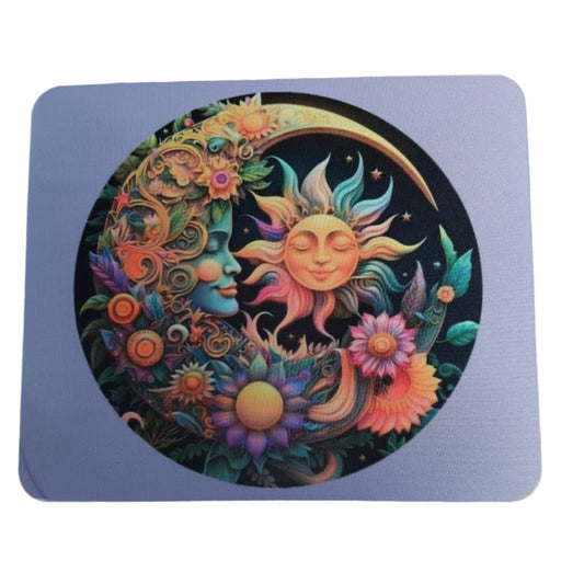 Upgrade your desktop setup with our durable Ruber mouse pad featuring a stunning Sun and Moon design. Made with high-quality rubber, this mouse pad provides maximum precision and control for your cursor. Enhance your productivity and add a touch of style to your workspace.

Works well on wired, wireless, optical, mechanical, and laser mice, Ideal for gamers, graphic designers, or anyone who uses a mouse for long sessions.