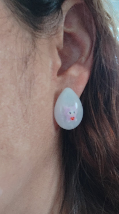 Earrings - 3D Kuromi Resin on post