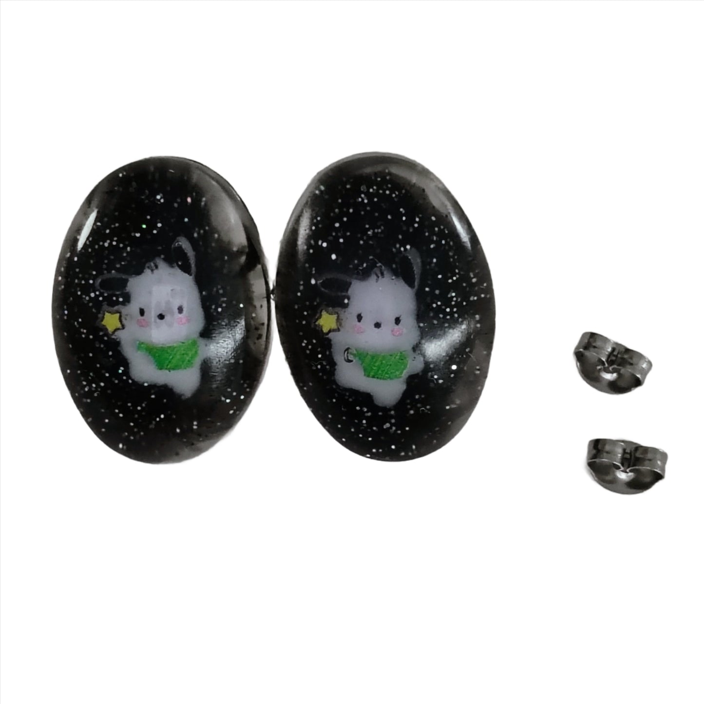 Earrings - 3D Pochacco Resin on post