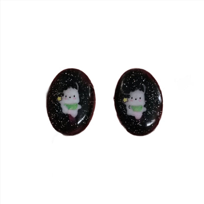 Earrings - 3D Pochacco Resin on post