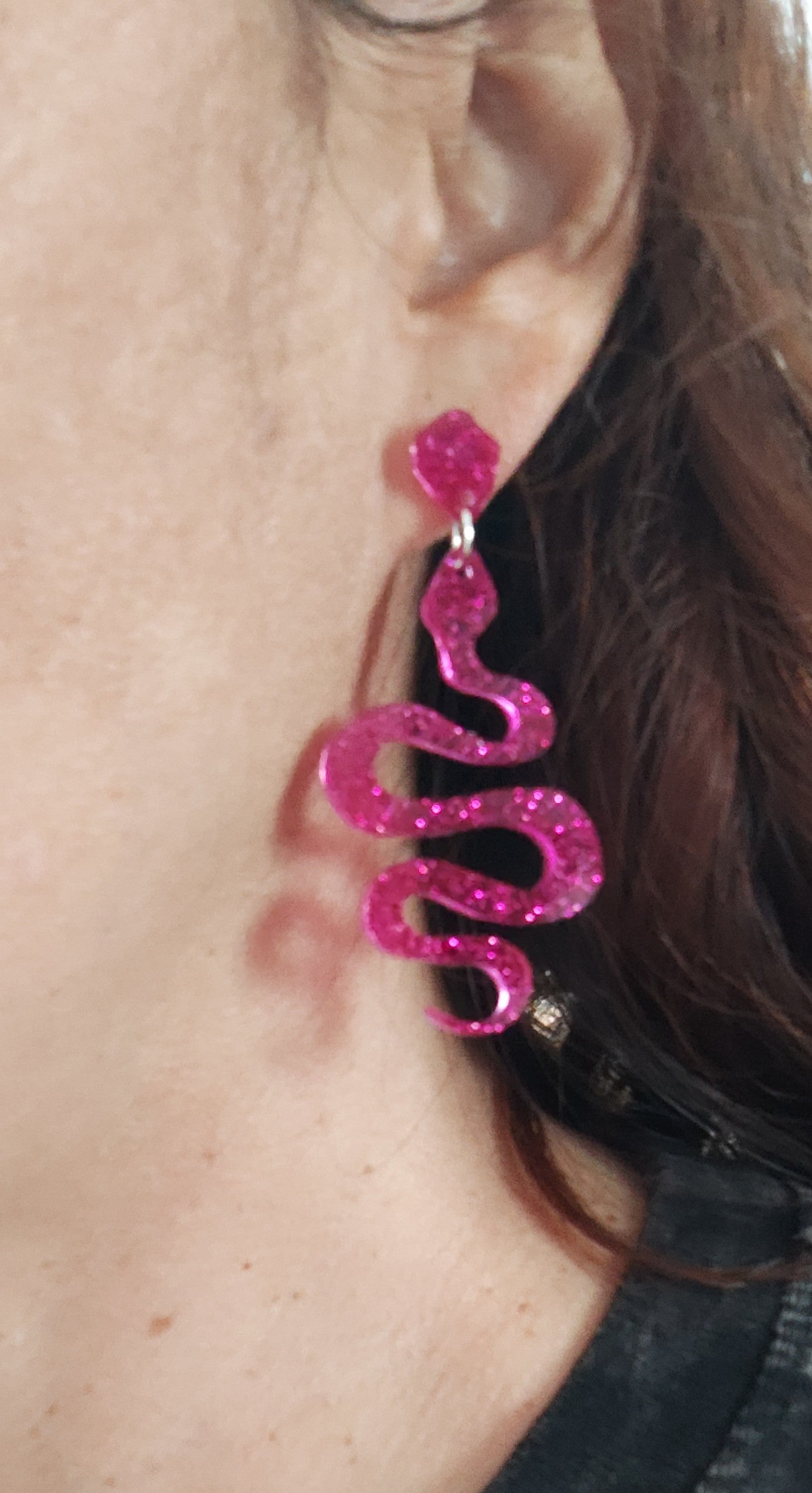 Earrings - Resin snake on post