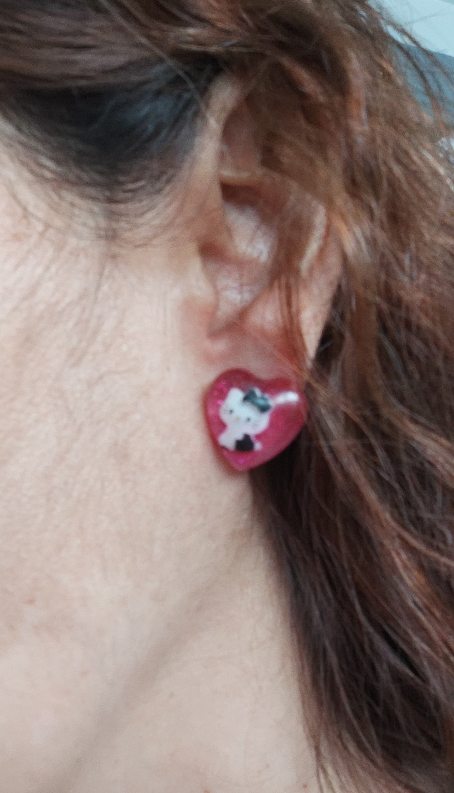 Earrings - 3D Hello Kitty Resin on post