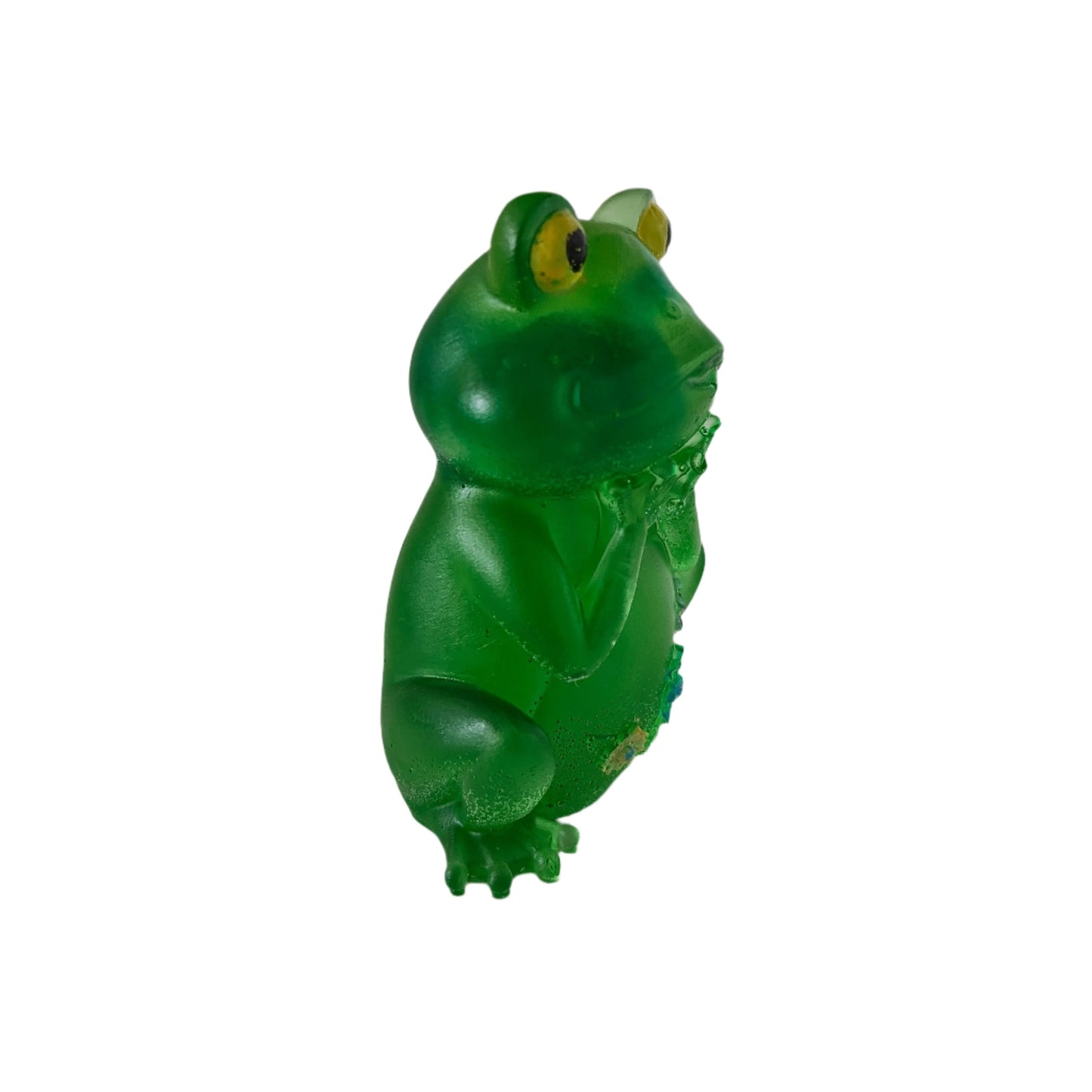 Knickknack - Resin frog with flowers