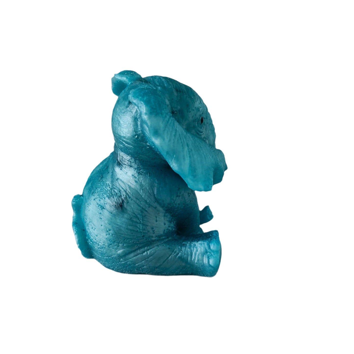Handmade Blue Resin Elephant Trinket – See, Hear, or Say No Evil