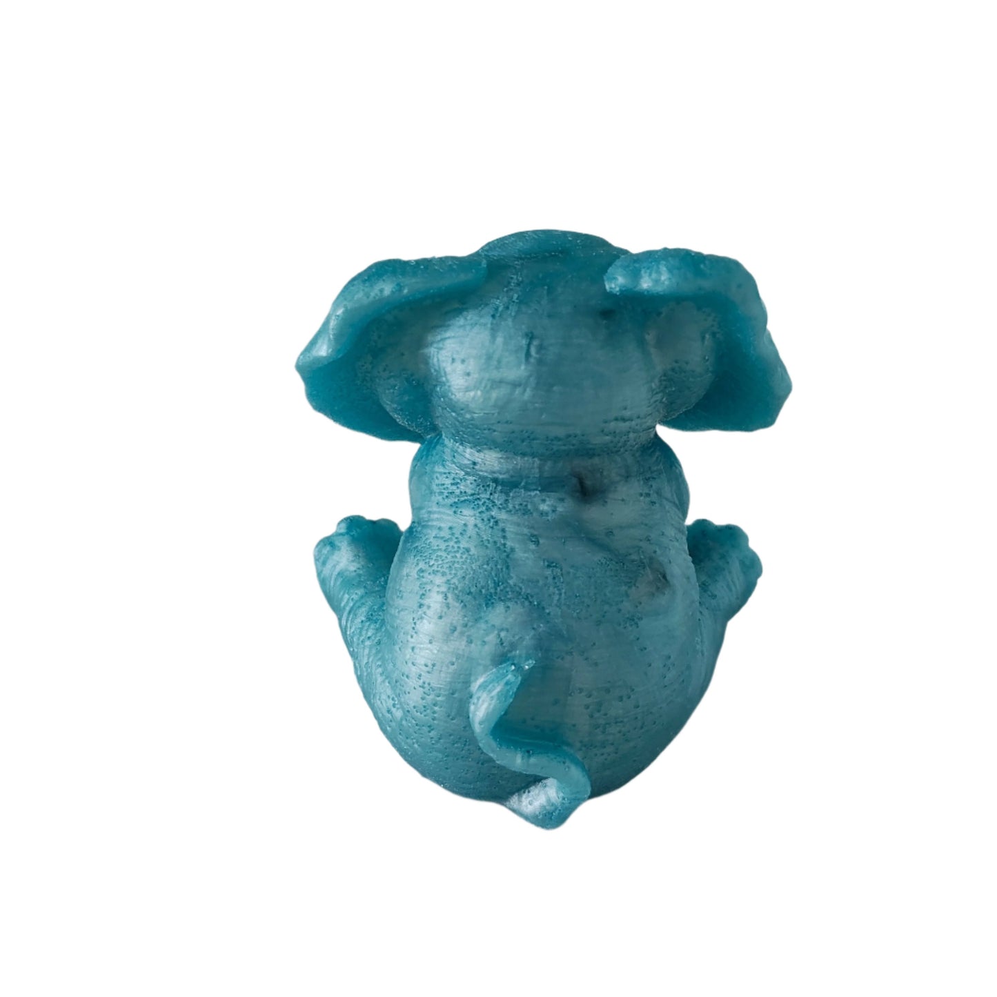 Handmade Blue Resin Elephant Trinket – See, Hear, or Say No Evil