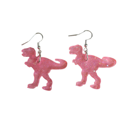 Earrings - Resin dinosaur on hook