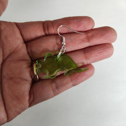 Earrings - Resin dinosaur on hook