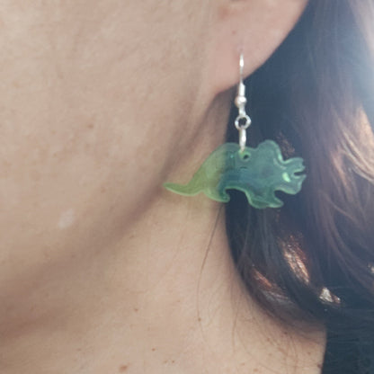 Earrings - Resin dinosaur on hook