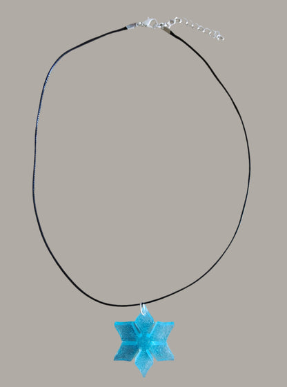 Necklace - 19 inches 0.5 mm black polyester cord with resin holiday pendant