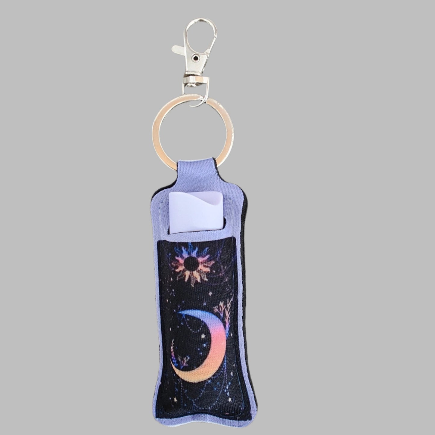 Keychain - Sublimated lipstick holder (sun moon image)