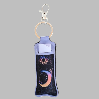 Keychain - Sublimated lipstick holder (sun moon image)