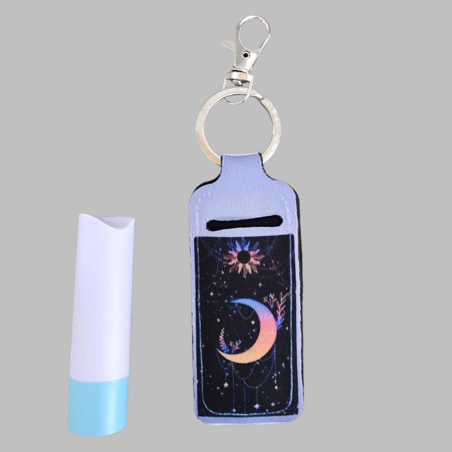 Keychain - Sublimated lipstick holder (sun moon image)