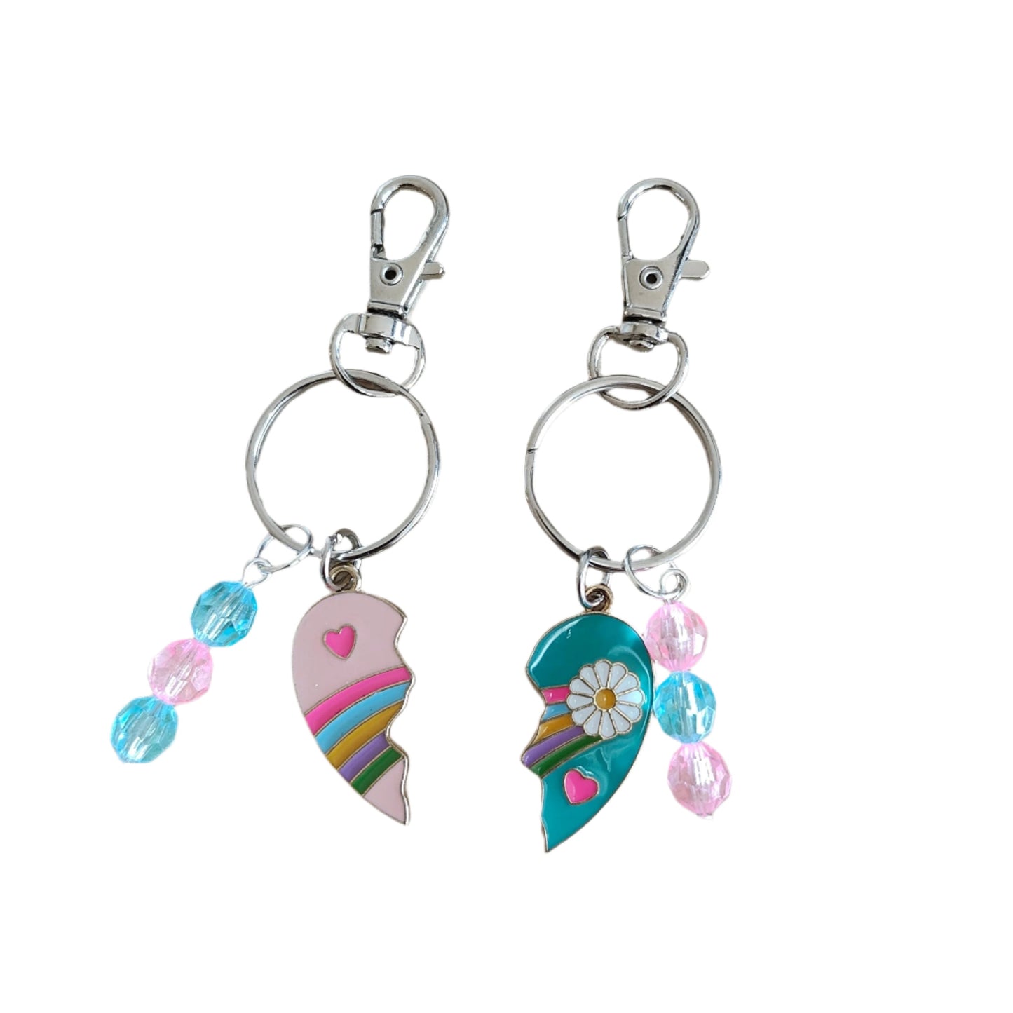 Keychain - Split heart friendship keychains