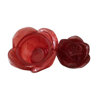 Knickknack - Resin rose trinket with lid