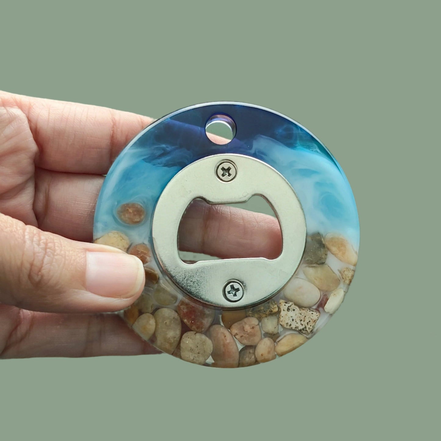 Knickknack - Round resin bottle opener