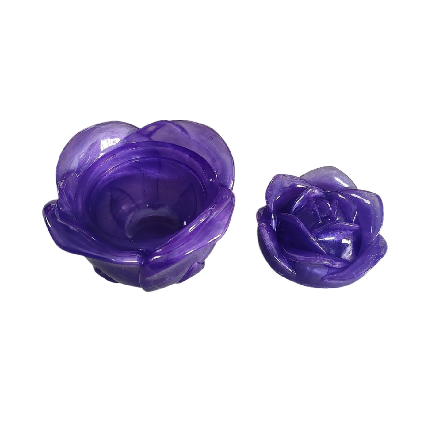 Knickknack - Resin rose trinket with lid