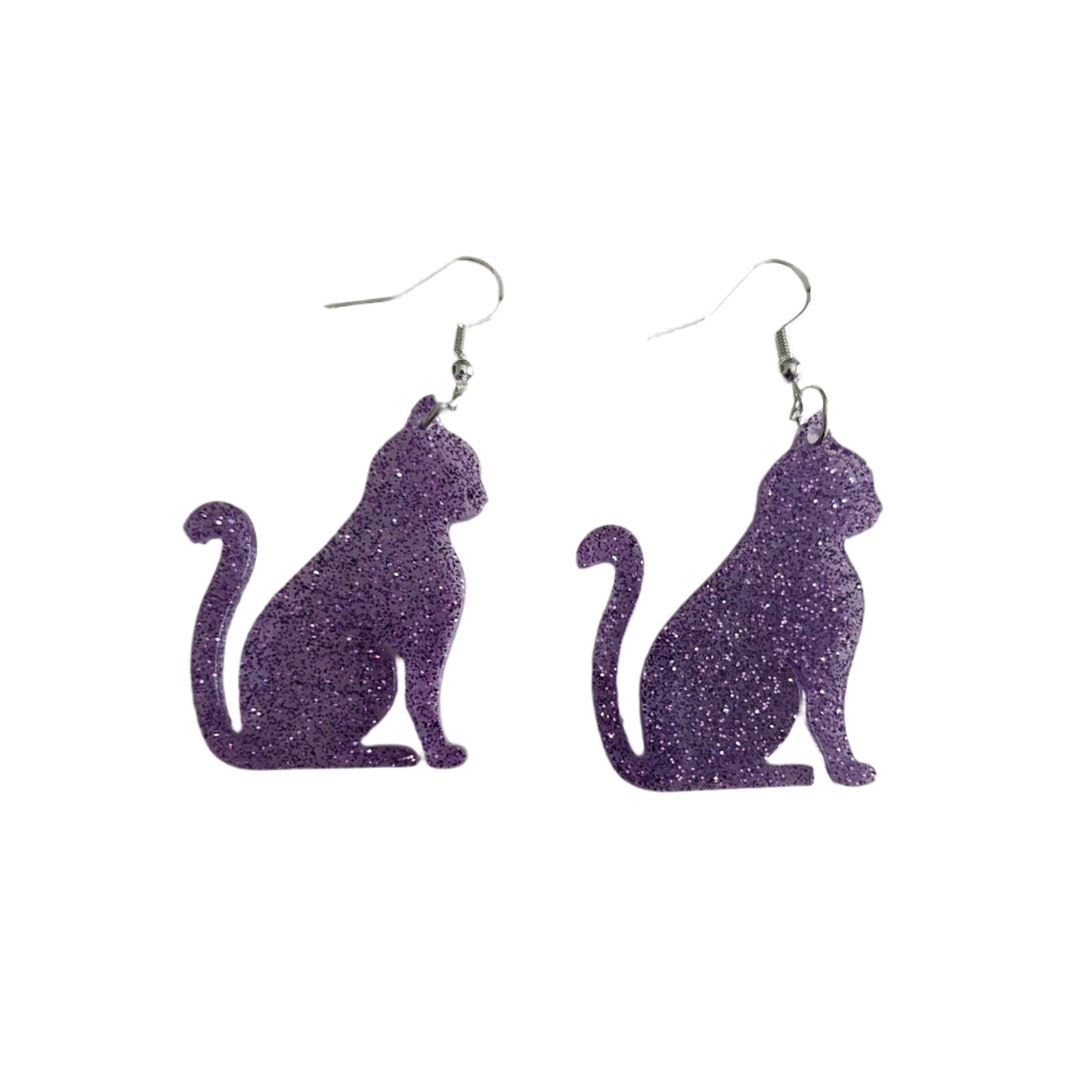 Earrings - Resin cat on hook