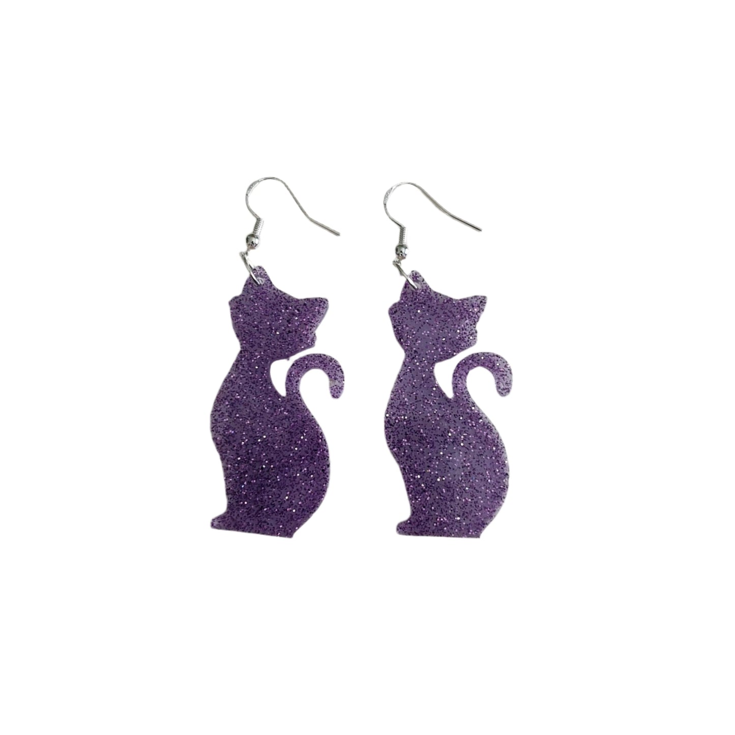 Earrings - Resin cat on hook