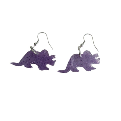 Earrings - Resin dinosaur on hook