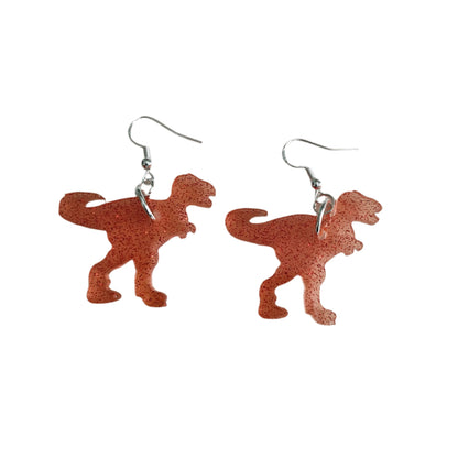 Earrings - Resin dinosaur on hook