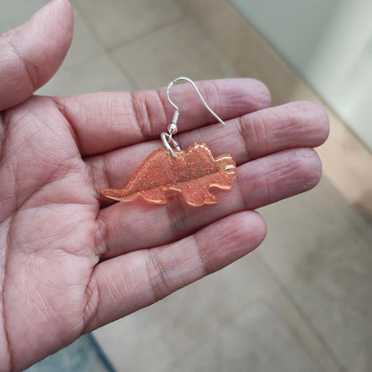 Earrings - Resin dinosaur on hook