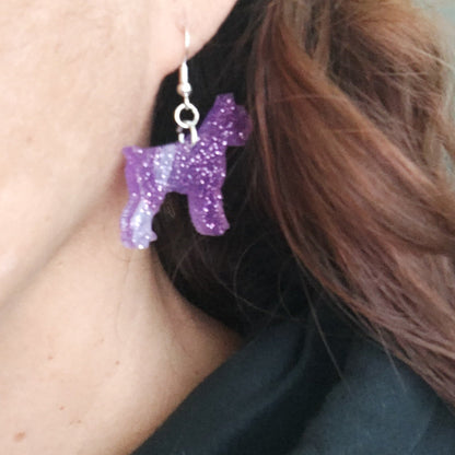 Earrings - Resin Scottish dog on hook