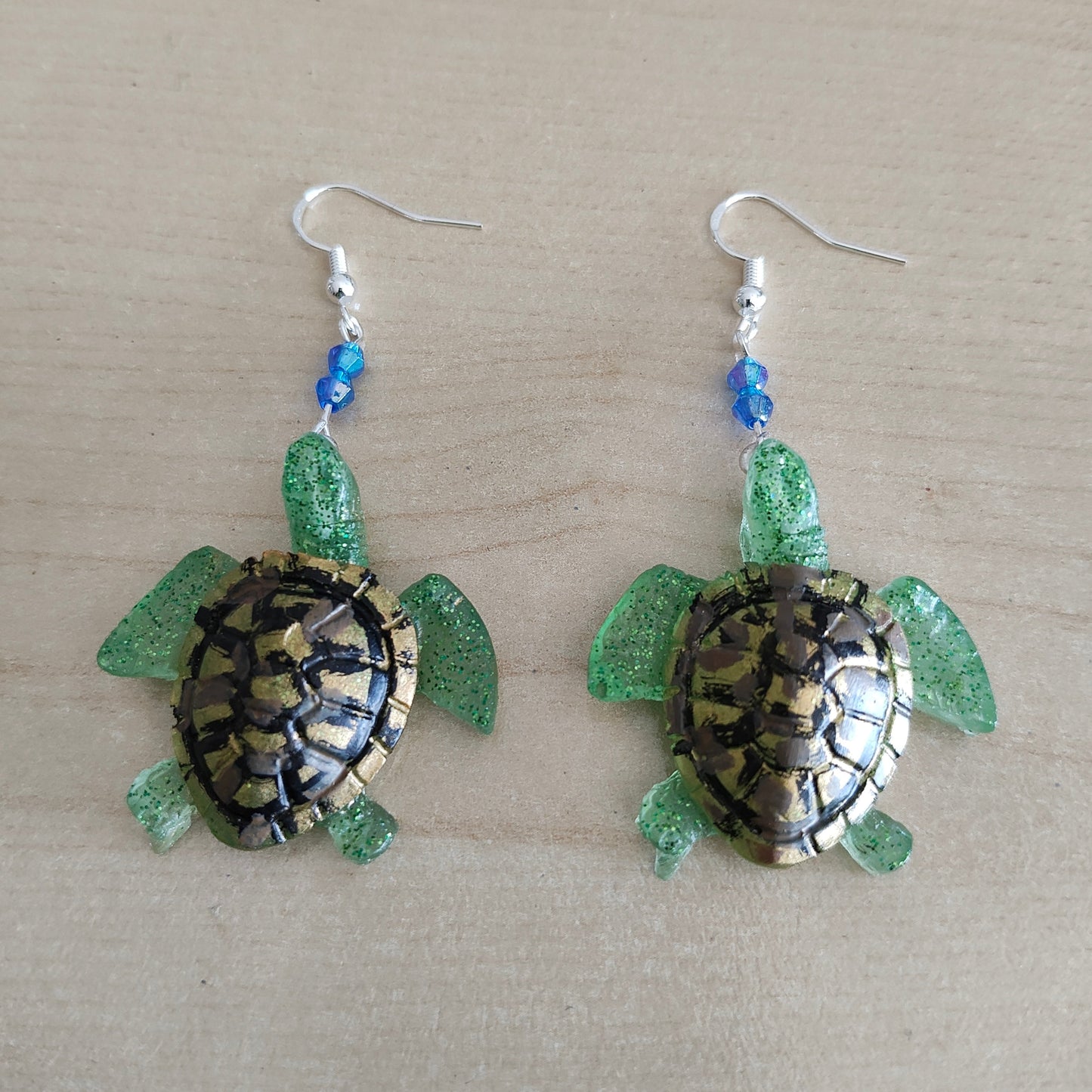 Earrings - Resin turtle on hook