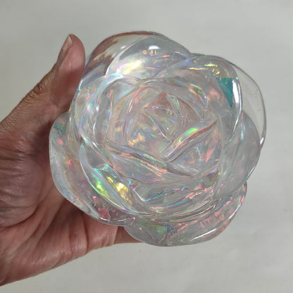 Knickknack - Resin rose trinket with lid