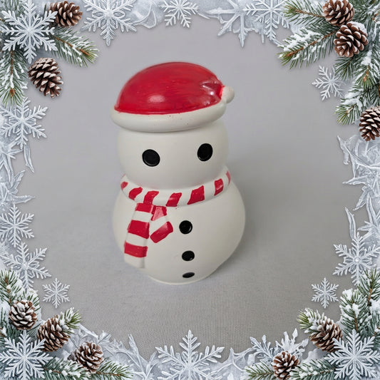 Knickknack - Resin snowman trinket with lid