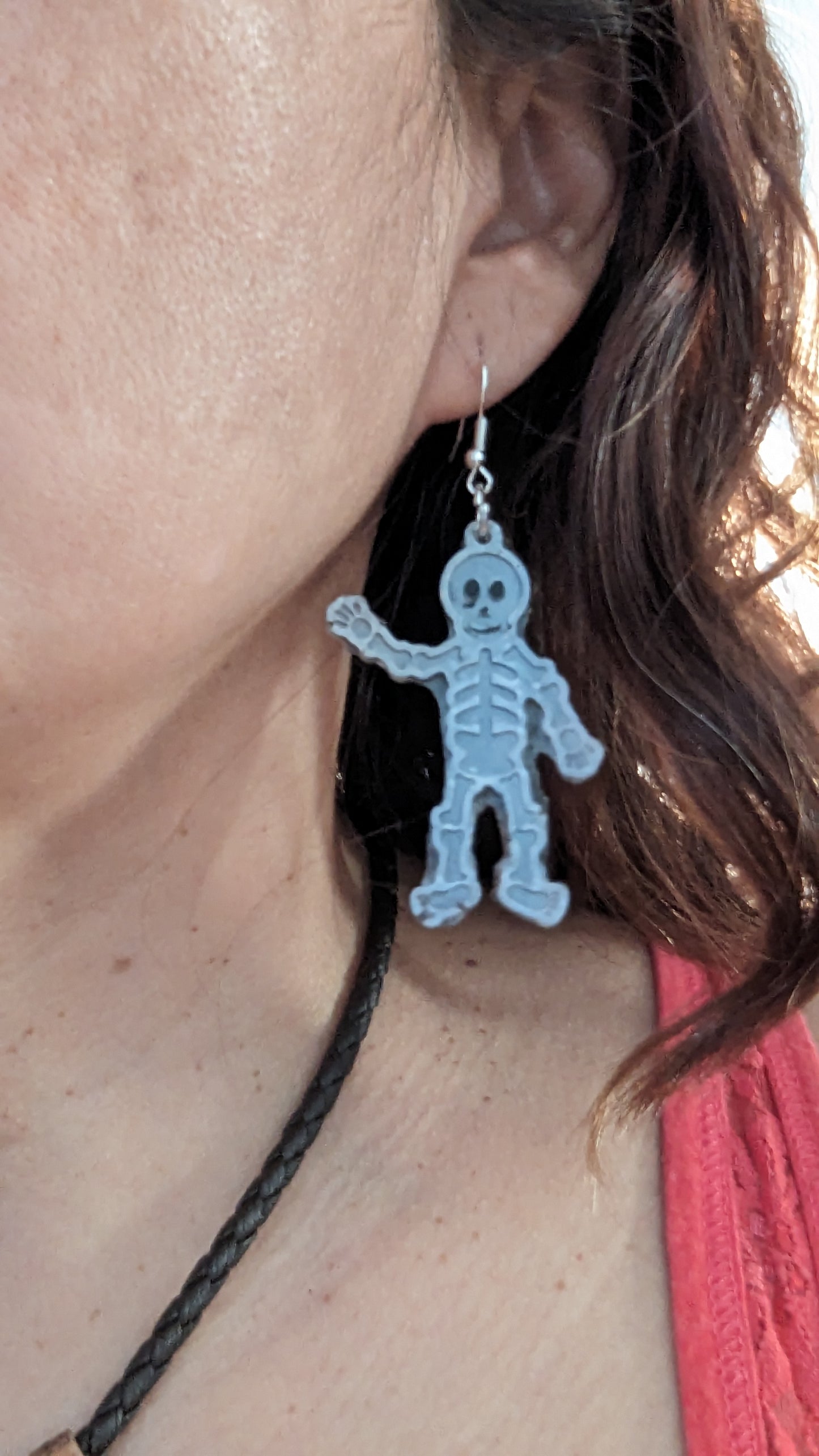 Earrings - Resin skeletons