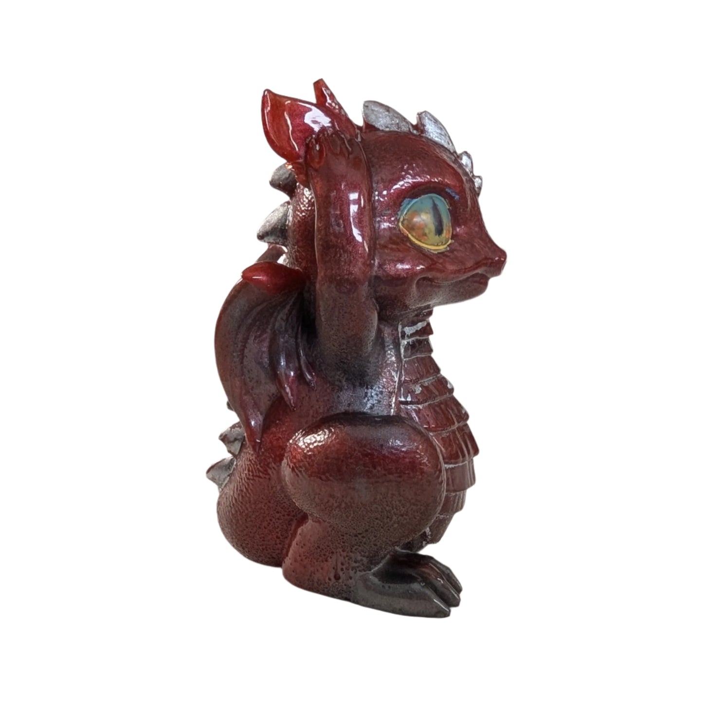 The Three Wise Dragons – Hand-Painted Metallic Resin Art