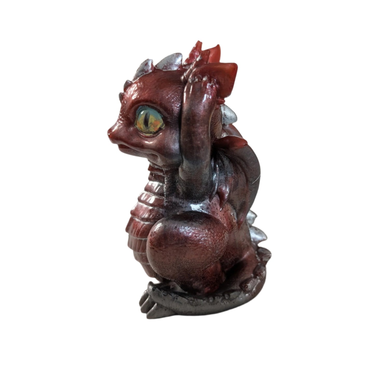 The Three Wise Dragons – Hand-Painted Metallic Resin Art