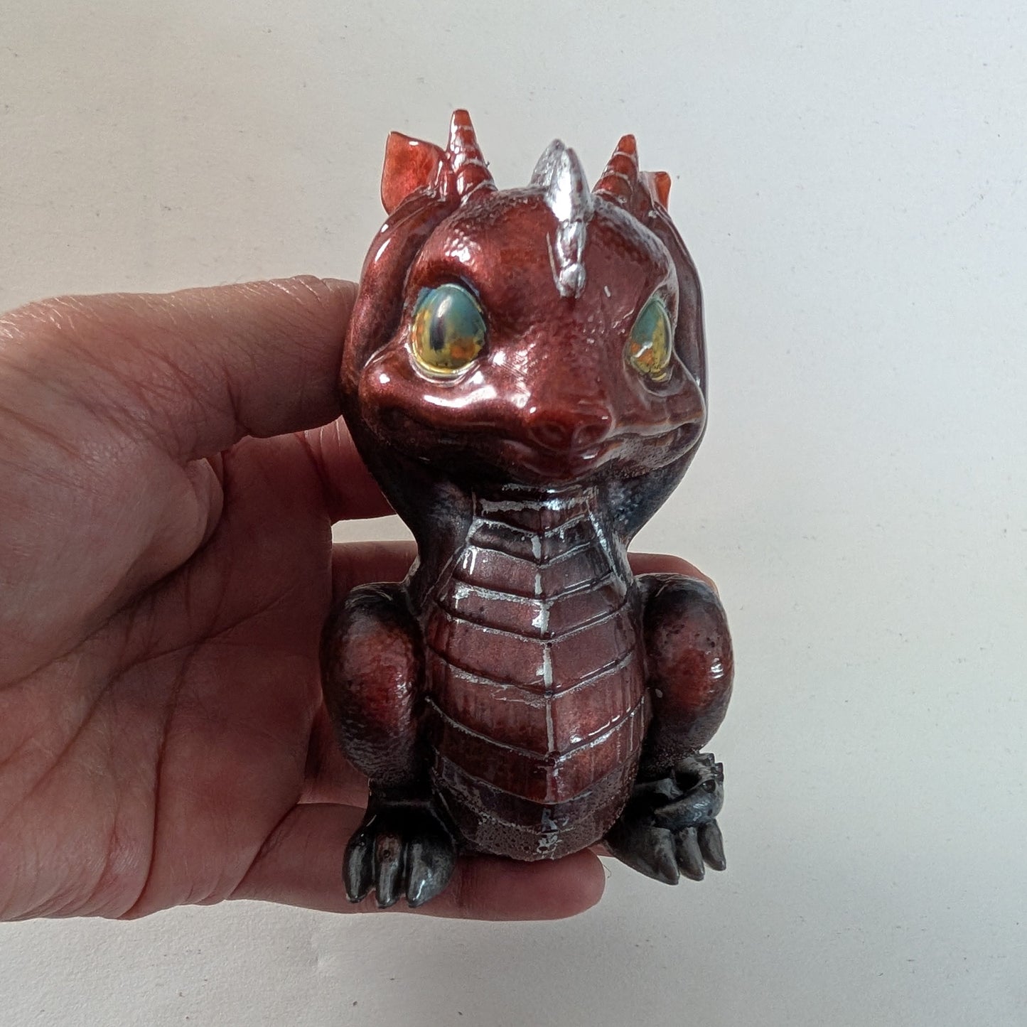 The Three Wise Dragons – Hand-Painted Metallic Resin Art