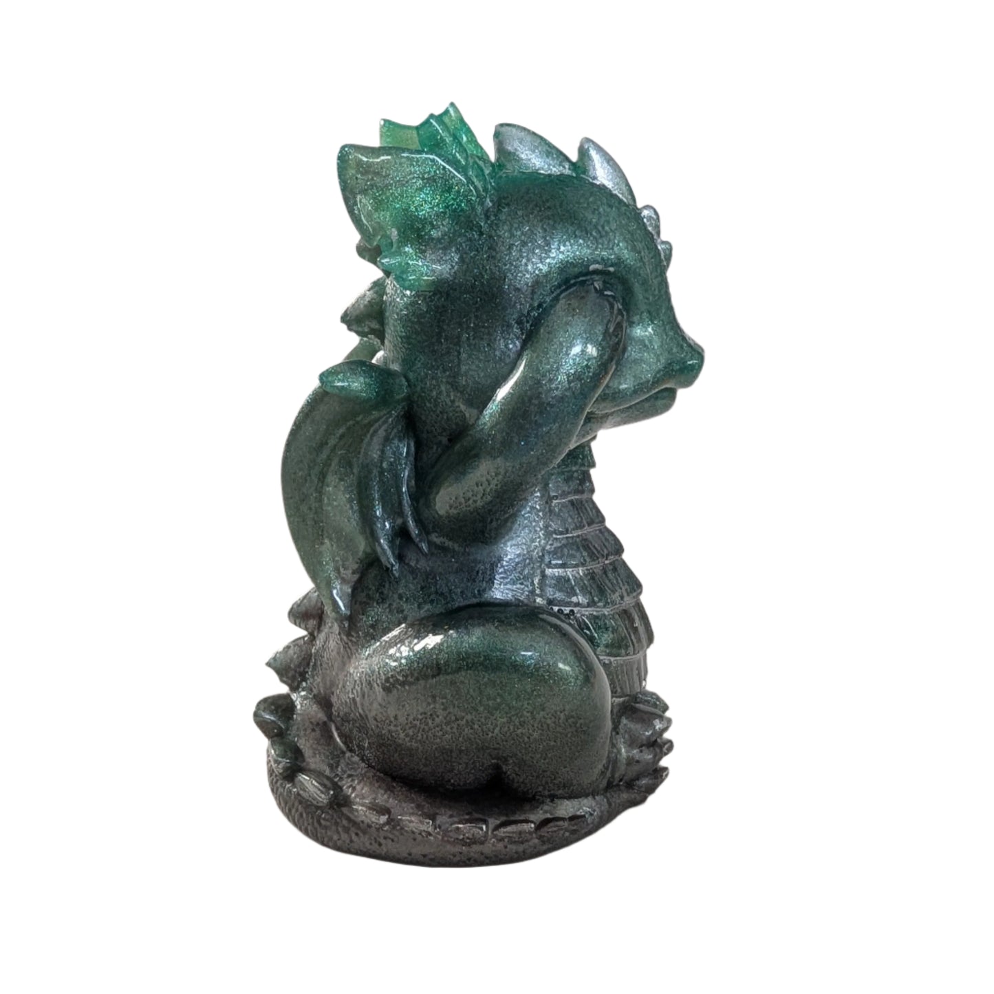 The Three Wise Dragons – Hand-Painted Metallic Resin Art