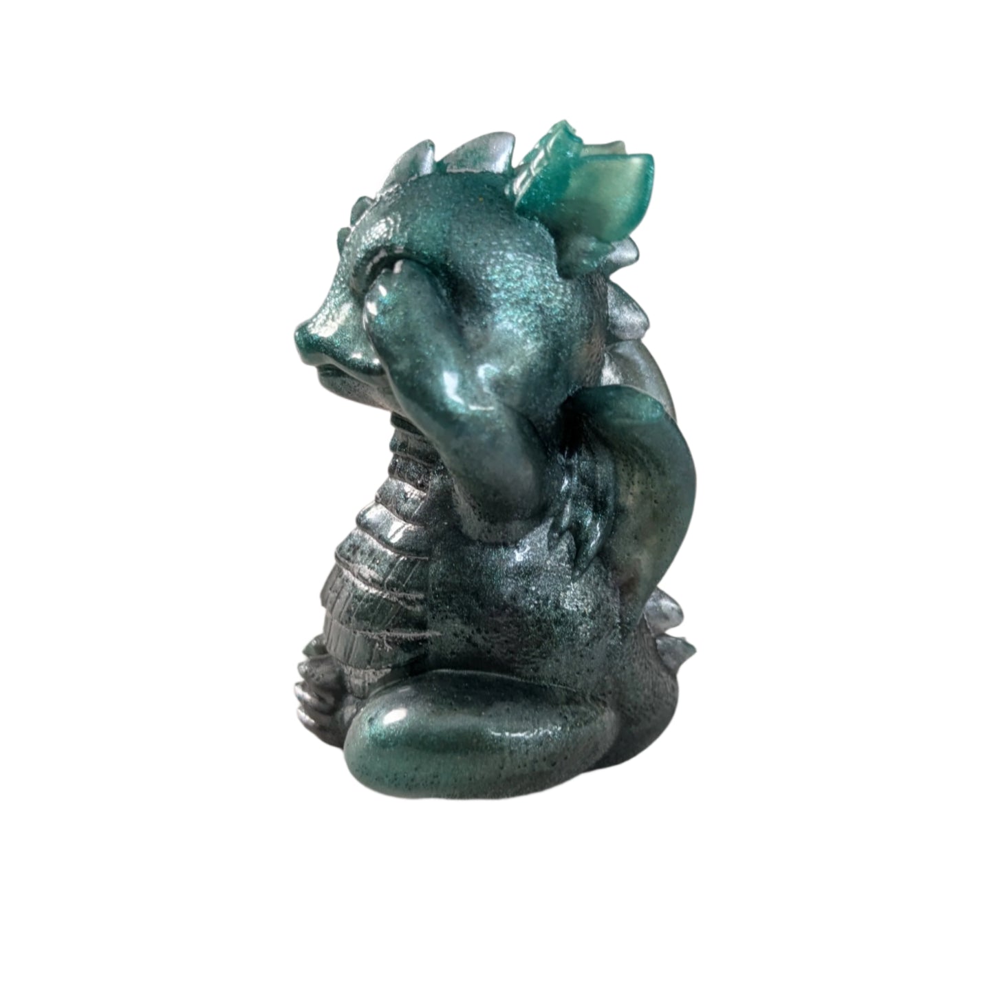 The Three Wise Dragons – Hand-Painted Metallic Resin Art