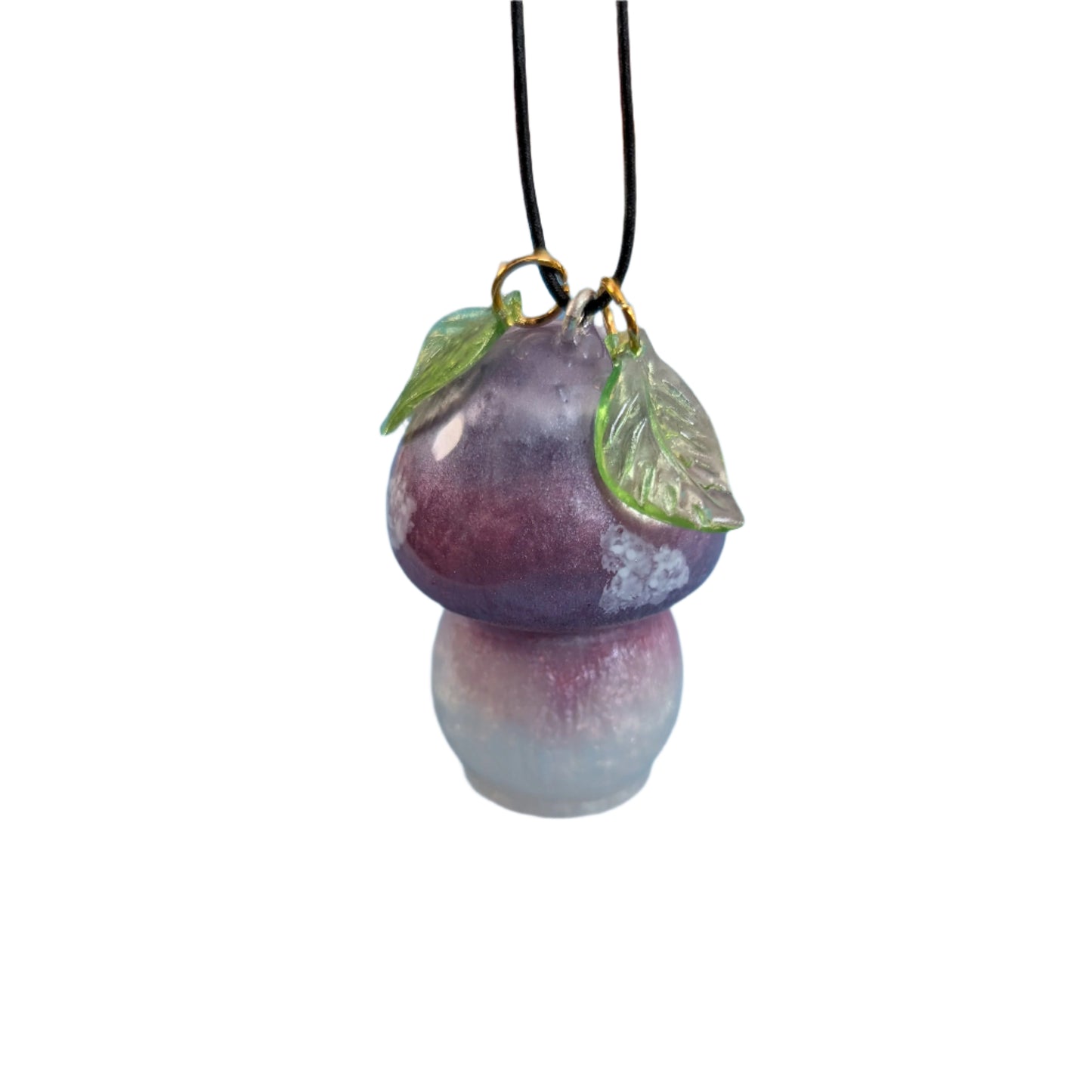 Car Ornaments - Resin mushroom B with acrylic leafs