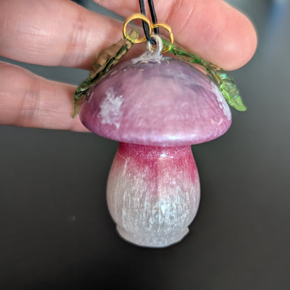 Car Ornaments - Resin mushroom A with acrylic leafs