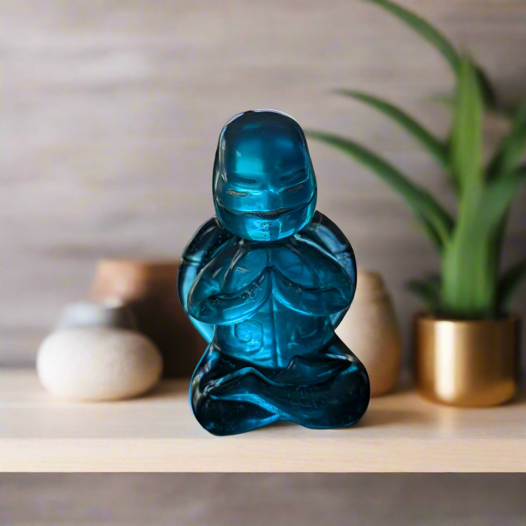 Tranquil Trio: Handmade Resin Meditation Turtles