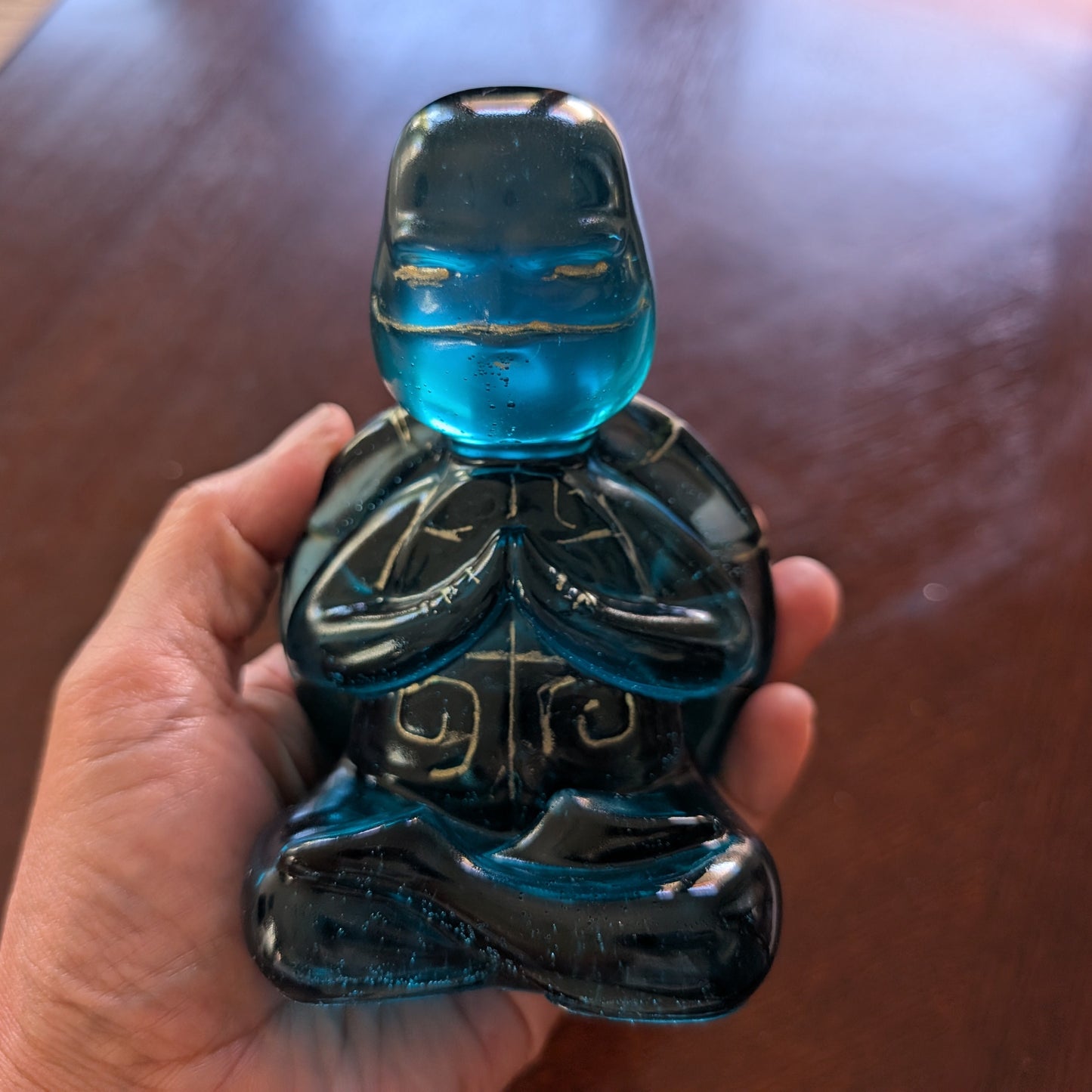 Tranquil Trio: Handmade Resin Meditation Turtles