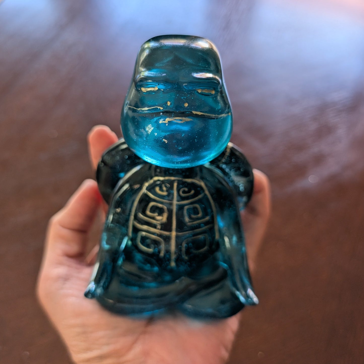 Tranquil Trio: Handmade Resin Meditation Turtles