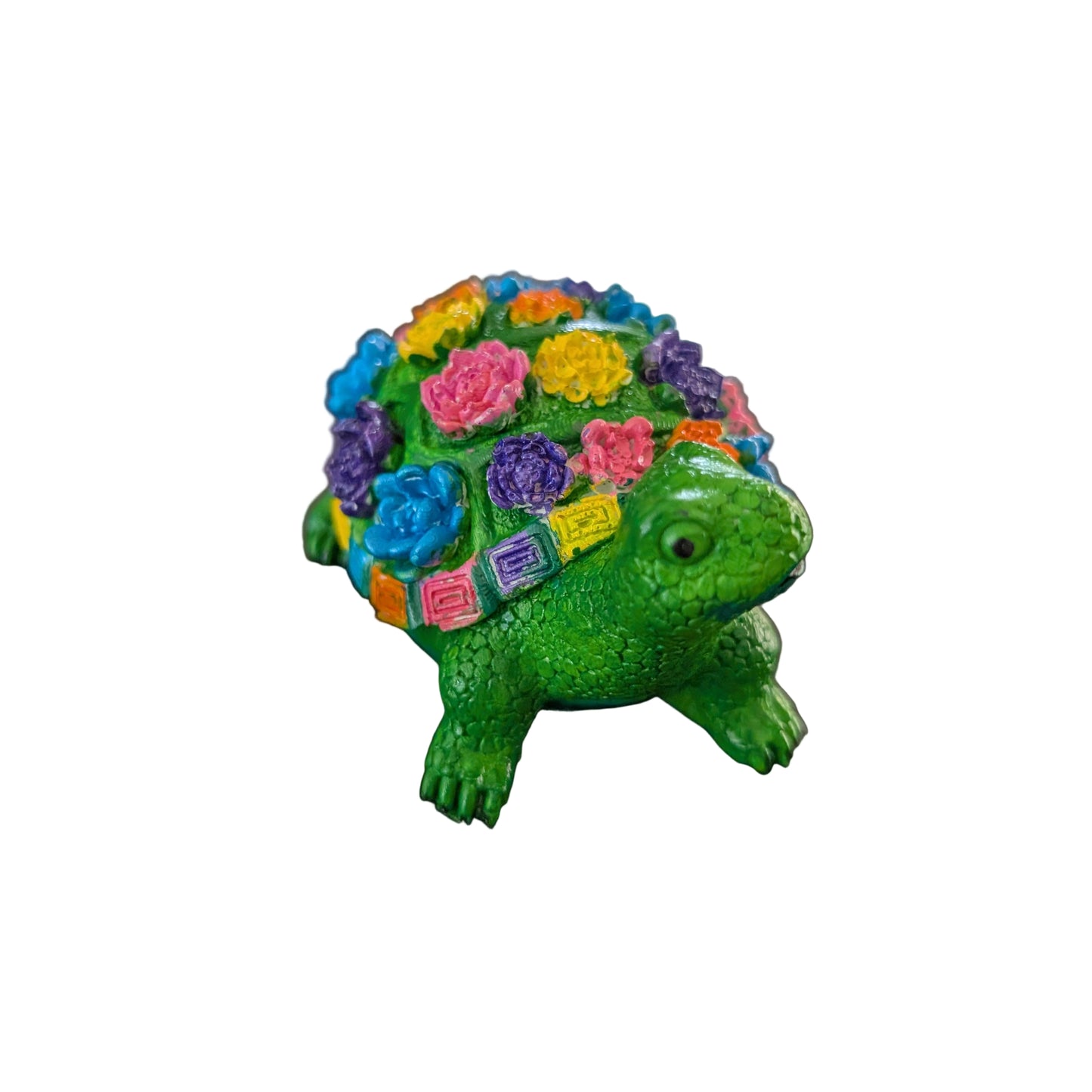 Knickknack - Resin Turtle with flowers