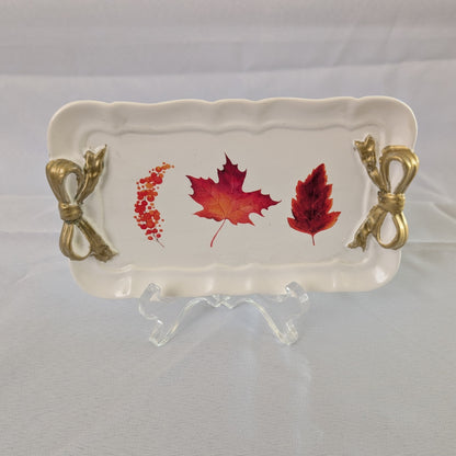 Knickknack - Resin rectangle trinket tray with bows
