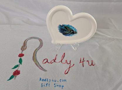 Knickknack - Resin large irregular heart tray