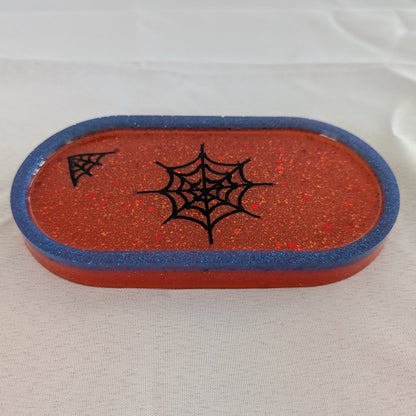 Knickknack - Resin oval trinket dish (Super hero themed)