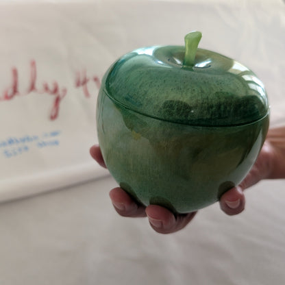 Knickknack - Resin apple trinket with lid