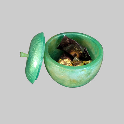 Knickknack - Resin apple trinket with lid