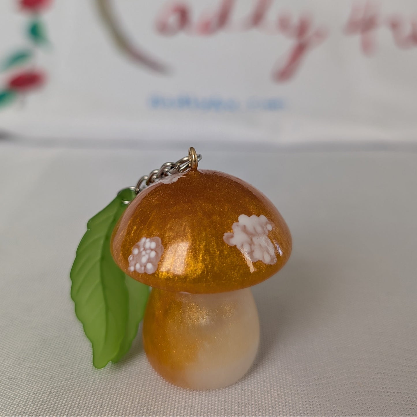 Keychain - Resin mushroom A