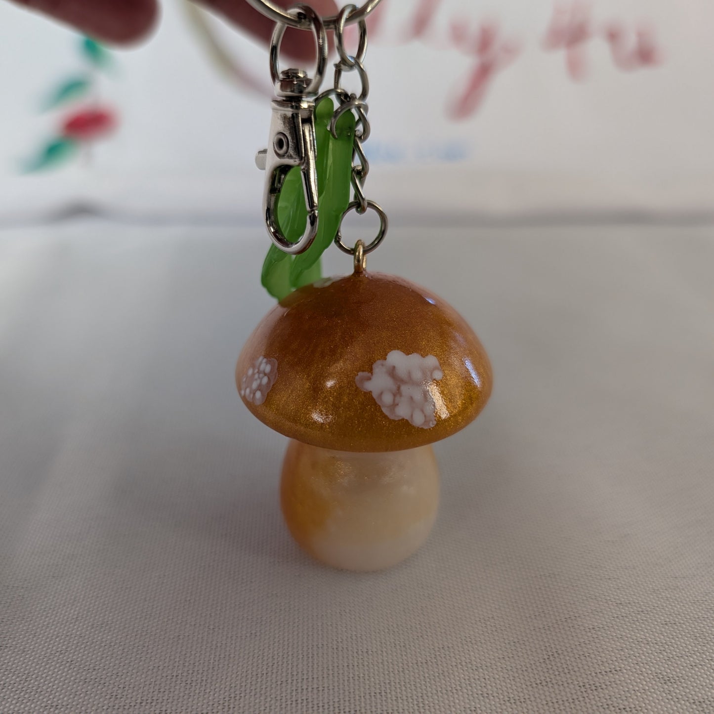 Keychain - Resin mushroom A